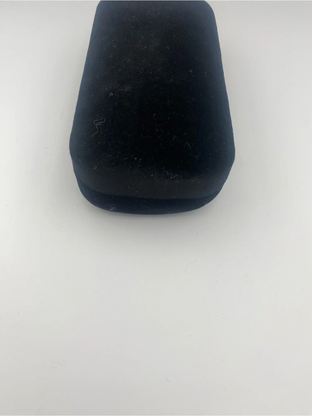 Gucci Black Exterior Sunglass Case with Light Blue Interior and Cloth